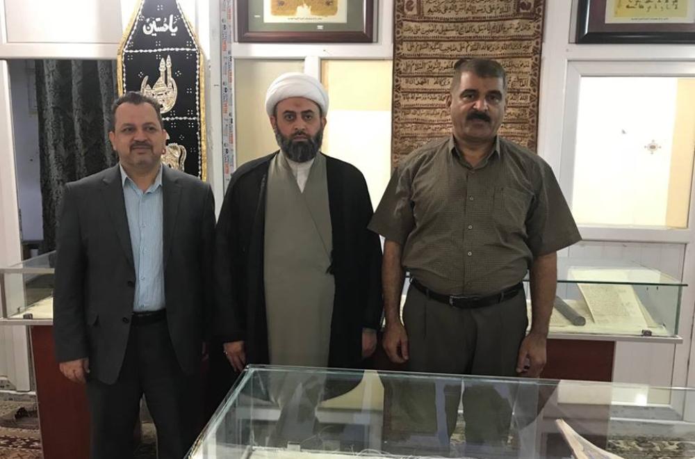 الملحق الثقافي للسفارة العراقية في الأردن يبدي استعداده للتعاون المشترك مع شعبة المخطوطات في العتبة العلوية المقدسة