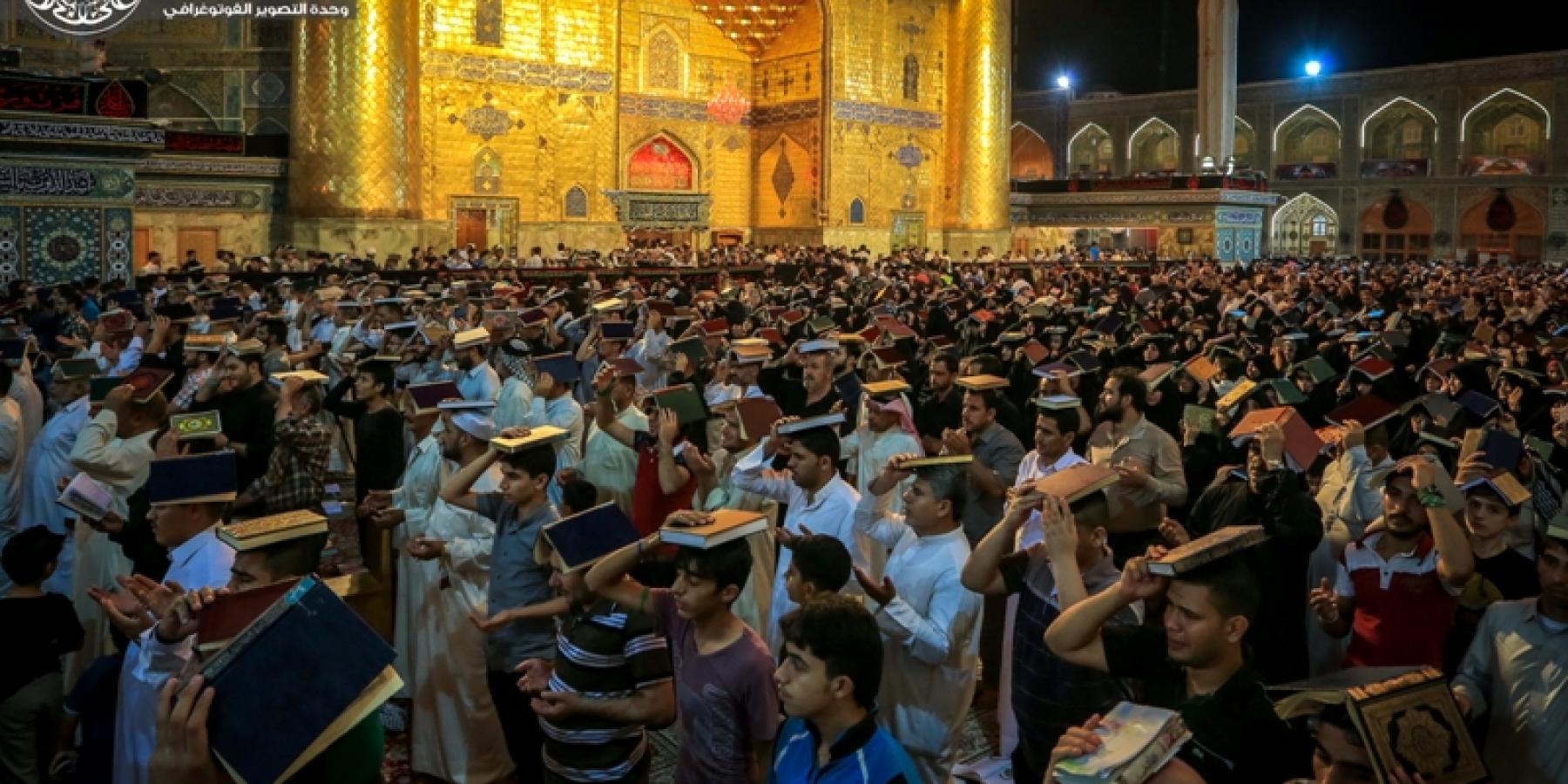 الصحن الحيدري الشريف يشهد مراسم إحياء ليلة التاسع عشر من رمضان المبارك 